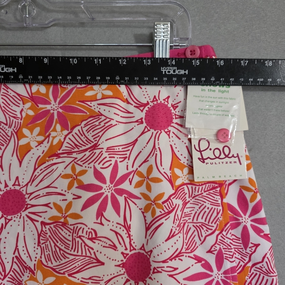 NWT Vtg Lilly Pulitzer Bermuda Pink Floral Reversible Wrap Skirt Size 12 READ* - Picture 4 of 10